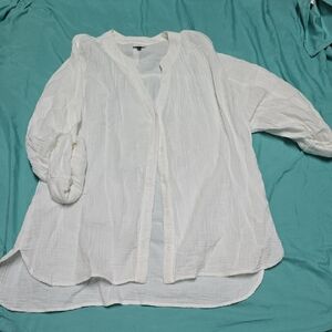 CAbi White Button-Down Shirt for Women